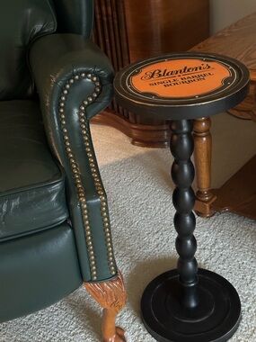 Side/End Tabla Sale! Blanton's Bourbon Accent Side Table - Black & Orange